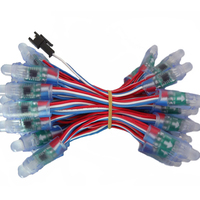 Vente en gros d'usine, lumières LED à pixels RGB programmables en couleur pleine, DC5V 12V WS2811, lumières de Noël, étanches IP65, 9 mm, 12 mm