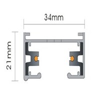 2 fils 1phase Encastré magnétique rail léger mené monté par surface de rail de voie