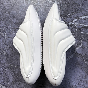 Kadınlar için Yastıklı Kauçuk Tabanlı PU Üst Kısım Peep Toe Terlikler, Kaymaz Tabanlı, Yaz Kış Modası Trendi - Product Image 4