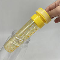 CHUNLIN CL-378 700ml Bouteille d'eau portable transparente en plastique avec infuseur à fruits, certifiée CE, pour le sport et les voyages, écologique, avec couvercle direct