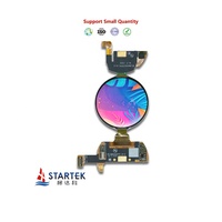 Layar Sentuh Kustom AMOLED 454x454 Antarmuka MIPI Layar Bulat 1.44'' Modul OLED