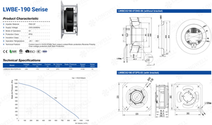<span class=keywords><strong>Ventilateur</strong></span> centrifuge EC LONGWELL 190 mm, série à faible bruit, petit <span class=keywords><strong>ventilateur</strong></span> centrifuge industriel OEM, <span class=keywords><strong>ventilateur</strong></span> centrifuge EC à pales courbées vers l'arrière - Product Image 3