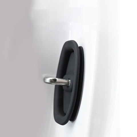 Automotive Rubber Anti-Collision Door Lock Cushion Buckle Shock-Absorbing Pad with Rust-Resistant Protective Cover