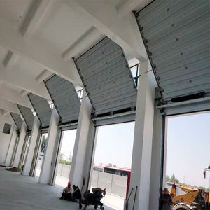 Cửa cuốn an ninh ngoài trời thiết kế công nghiệp hiện đại, chống gió, làm bằng thép, bề mặt hoàn thiện, dùng cho kho hàng - Product Image 4