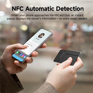 MiLi MiCard Pro: Tarjeta Inteligente <span class=keywords><strong>de</strong></span> Plástico con Carga Inalámbrica y Localizador para <span class=keywords><strong>Google</strong></span> Find My Device, Sistema Dual - Product Image 5