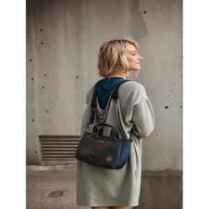 Bolso de mano de lona para mujer, bolso de hombro grande de color sólido con correa ajustable, resistente al agua, para compras - Product Image 5