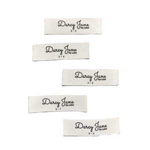 Diseño de Logotipo Personalizado para Marca de Ropa, Impresión en Etiqueta Principal de Lona 100% Algodón para Camisetas - Product Image 1