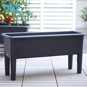 Macetas de Plástico Baratas Oliz, Macetas Grises para Plantas de Jardín y Vegetales con Autorriego - Product Image 3