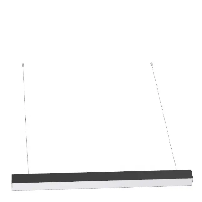 Illuminazione per ufficio di design, 4ft 40W, dimmerabile e regolabile in colore, profilo in alluminio, nero