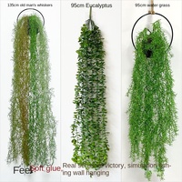 Plante verte artificielle herbe d'eau rotin Tillandsia Usneoides plafond tenture murale Internet célébrité fausse plante verte Air
