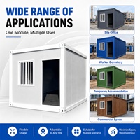 Maison préfabriquée modulaire portable entièrement meublée avec structure en acier coupe-vent, maison conteneur de 20 pieds, vente en gros