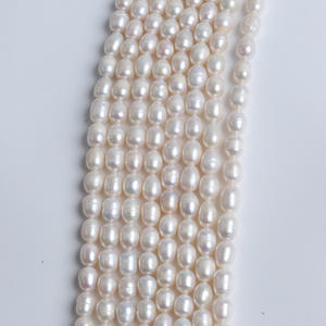 Zhuji Natural <b>Freshwater</b> <b>Pearl</b> Necklace and <b>Bracelet</b> DIY Kit 7-8mm White and Pink Beaded Fashion Accessories Loose <b>Pearls</b> - Product Image 4