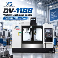 Centre d'usinage vertical CNC DV1166 3 axes BT40, commande FANUC, positionnement 0,012 mm, charge 900 kg, machine VMC 380V, fraisage