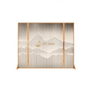 ANN5658 JINYIFAN Luxury Custom Modern Durable Stainless Steel Printed Partition Screens Coating Multi-Functional <b>Room</b> <b>Divider</b> - Product Image 2