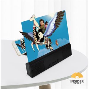 12 इंच 3D स्क्रीन ताल 3X वीडियो मोबाइल टीवी फोन स्क्रीन ताल के लिए स्पीकर के साथ स्क्रीन ताल - Product Image 2