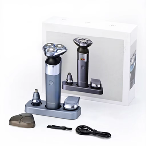 Rasoio Elettrico da Uomo Senza Fili USB-C e Ricaricabile con Base, Regolabarba Impermeabile IPX7 per Uso a Secco e Bagnato, Rasoio Rotante - Product Image 1