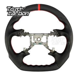 Volante de Cuero Personalizado de Fábrica para SVT Focus <span class=keywords><strong>Mustang</strong></span> 2000-2004 F150 1994-2003 <span class=keywords><strong>GT</strong></span> <span class=keywords><strong>Shelby</strong></span>, con Soporte para Pantalla LED y Calefacción - Product Image 1