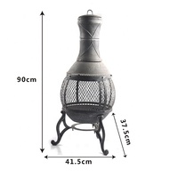 Pot de cheminée d'extérieur en fonte, en maille Bronze, pour foyer de jardin
