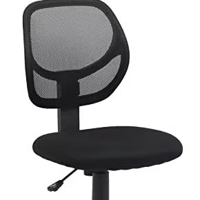 Basics <span class=keywords><strong>Silla</strong></span> De <span class=keywords><strong>Escritorio</strong></span> Rodante, Ajustable, Espalda Baja, Asiento Acolchado, Malla Transpirable, Giratorio, Negro - Product Image 2