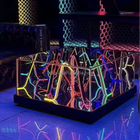 Table basse moderne en marbre éclairée par LED pour KTV, bar à domicile, hôtel, salle de sport, centre commercial, boîte de nuit, salon, ferme, atelier, hôpital