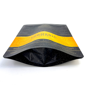 Bolsa de Embalaje de Mylar con Cierre y Logotipo Personalizado, en Dorado Mate, para Polvo de Cúrcuma, Bebidas Dietéticas en Polvo, MOQ Bajo - Product Image 4