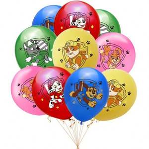 Globos de látex con pata de perro de 12 pulgadas, accesorios <span class=keywords><strong>para</strong></span> perros de dibujos animados <span class=keywords><strong>para</strong></span> el Día de los niños y decoraciones <span class=keywords><strong>para</strong></span> fiestas de cumpleaños, globo de patrulla canina - Product Image 4