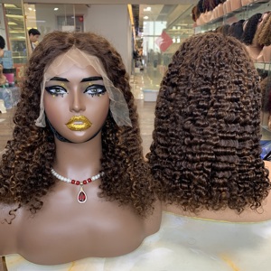 Perruques SDD 13*4 Frontal Lace Cheveux Bouclés Birmans 14 Pouces avec Bonnet en Dentelle Suisse Cheveux Humains Vente en Gros Entièrement en Stock - Product Image 5
