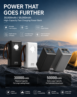 Yüksek Kapasiteli 65W Taşınabilir Şarj Cihazı 30000mAh 50000mAh Powerbank Hızlı Şarjlı Powerbank Dizüstü Bilgisayar Telefon Tablet için