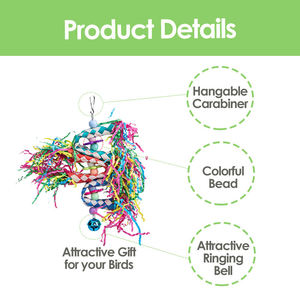 Wanddecoratie, kooi-voer, shredder, gnarawood, milieuvriendelijk, duurzaam, interactief, 5-pack vogelkauwspeelgoed papegaaienspeelgoed voor kleine vogels - Product Image 4
