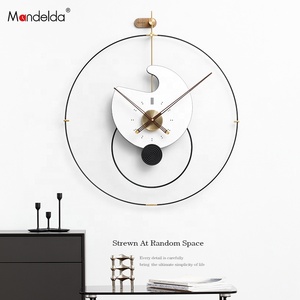 Mandelda – nouvelles horloges artisanales pour salon, <span class=keywords><strong>horloge</strong></span> murale minimaliste en béton, découpe CNC pour décoration de salon à vendre - Product Image 3