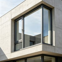 Fenêtre panoramique en aluminium à rupture de pont thermique de haute qualité, double vitrage Low-E anti-UV pour villa de style européen