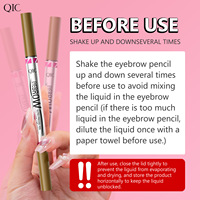 Nouveau crayon à sourcils double tête 2-en-1, stylo à sourcils et eye-liner liquide, imperméable, longue tenue avec brosse 1ml1ml