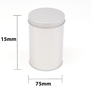 Có Thể Tái Chế Rỗng Màu Đen Sliver Xi Lanh Kim Loại Bao Bì Hộp Vòng Thực Phẩm Trà Cà Phê <span class=keywords><strong>Tin</strong></span> Có Thể/Hộp/Container Với Đôi Nắp - Product Image 5