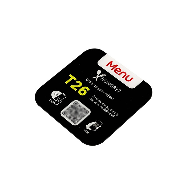 Custom Acrylic Social Media Restaurant Bar Signage Aclylic Nfc Triple Qr Code Stand