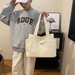 Bolsa de lona de 16oz de moda de alto valor, Asa de algodón, cierre de cremallera, logotipo personalizado - Product Image 6