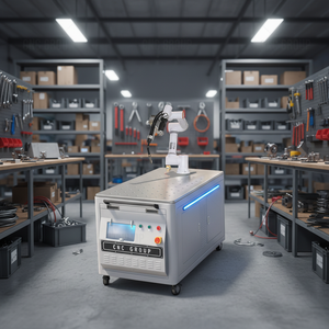 Nouvelle station de soudage mobile portable automatique, chariot robotisé de soudage au laser collaboratif - Product Image 1