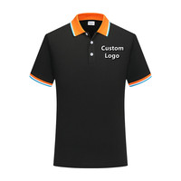 Chemises polo pour hommes personnalisées avec logo de golf, double couleur, brodées, 100% coton, manches courtes, chemises polo de sport