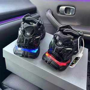 Zapatillas Deportivas de Lujo de Diseñador, Marcas Famosas, con Luces LED, para Correr, con Amortiguación, Parte Superior de Cuero Genuino, Suela de Goma, para Hombre - Product Image 3