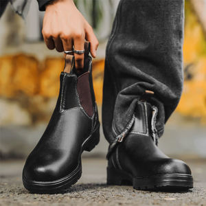 รองเท้าบูทหนัง PU แข็งแรงทนทานสำหรับผู้ชายผู้หญิงรองเท้าที่ยอดเยี่ยมสียอดเยี่ยมทนทาน - Product Image 4