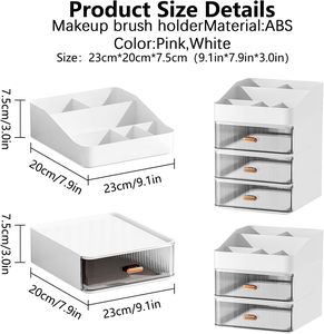 Light Luxury Skin Care <b>Makeup</b> Organizer Desktop Dustproof Plastic Storage <b>Box</b> with Cross Border Masks Lipsticks Other Cosmetics - Product Image 6