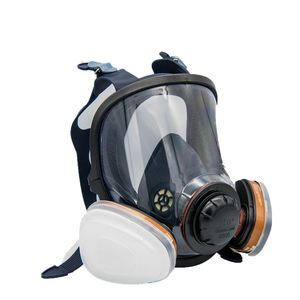 قناع سلامة بالغاز على الوجه بالكامل أسطواني من السيليكون بفلتر مزدوج - Product Image 6