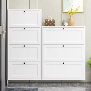 <span class=keywords><strong>Meuble</strong></span> moderne à chaussures en acier à 4 niveaux <span class=keywords><strong>Meuble</strong></span> d'entrée en métal de luxe pour la maison, l'hôtel ou l'appartement pour le salon - Product Image 2