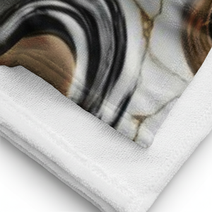 Asciugamano progettato in resina di marmo marrone - Product Image 1