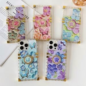 เคสโทรศัพท์สุดหรูสำหรับ iPhone 16 15 PROMAX 14 PLUS 13 12 3D ลายดอกไม้ผีเสื้อสำหรับ Apple 11 - Product Image 2