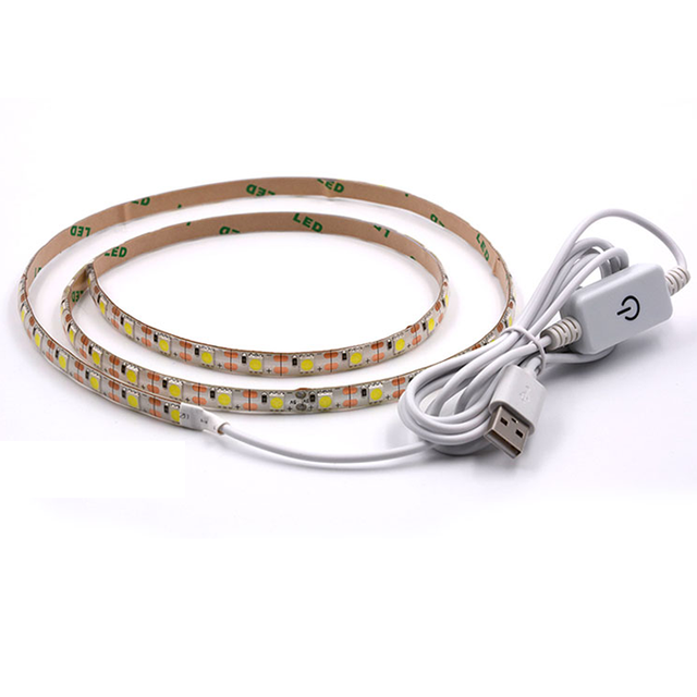 USB 5V 5050 3528 USB LED CABLE with control switch