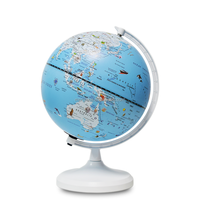 Globe de carte du monde en Pvc de couleur bleue de 20cm 8 pouces avec lampe LED Globe