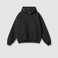 Sudadera con Capucha Lisa Personalizable con Logotipo, Sin Cordón, Forro Polar, Varios Colores, Corte Holgado, Unisex, Estilo Urbano