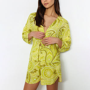 高品质时尚长、漂亮纯色羽毛缎睡衣加2xl 3xl 4xl 5xl冰丝睡衣/ - Product Image 2