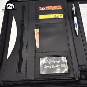 Carpeta Portafolio Expandible de Cuero PU Negro A4 con Múltiples Bolsillos y Cierre, para Documentos, Currículum y Negocios - Product Image 2