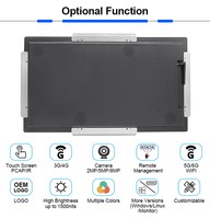 Cadre ouvert 27 pouces haute luminosité 1000 lentes kiosque Wifi Android écran tactile moniteur LCD